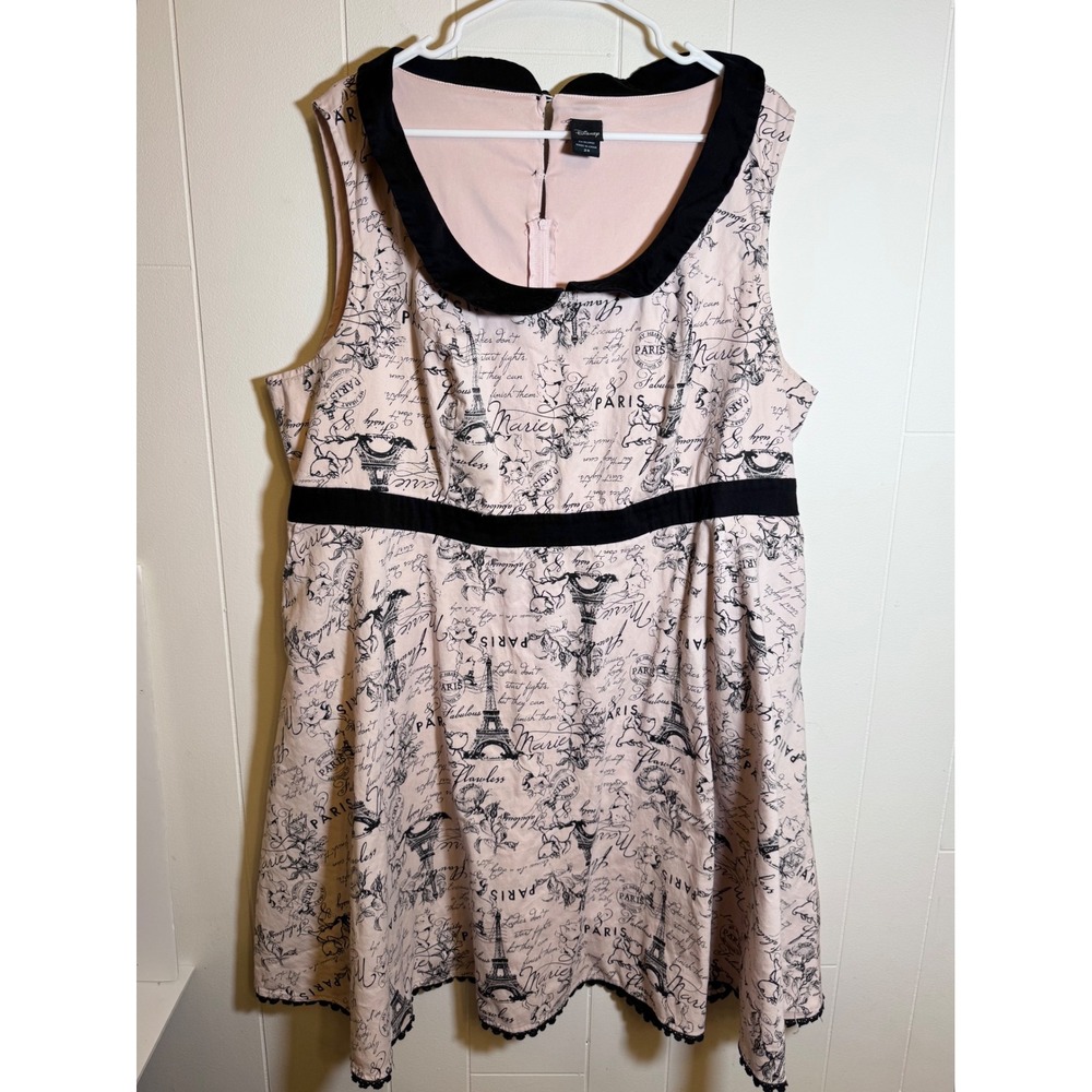 Disney The Aristocats Marie Paris Dress Pink Toile Peter Pan Collar Plus Size 24 - Picture 2 of 8